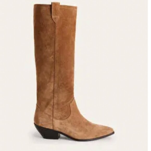 Boden Tan Suede Western / Cowboy Boots, Women’s  - Size EU 39 - Picture 2 of 10
